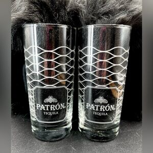 Patron Tequila Highball Honeycomb Cocktail Glasses With A Set of 2 *New